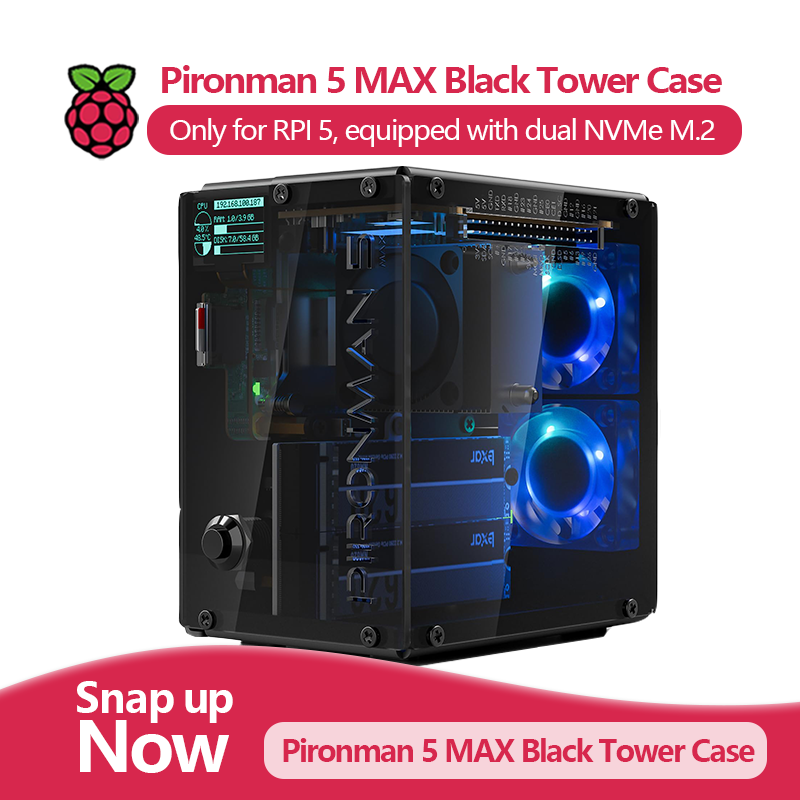 Pironman 5 MAX, Caixa Black To - Argon One V3 M.2 Nvme Case avaliação e preço