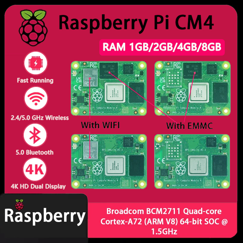 Raspberry pi cm4 1gb/2gb/4gb/8 - Raspberry Pi Compute Module 4 8Gb 32Gb Emmc avaliação e preço